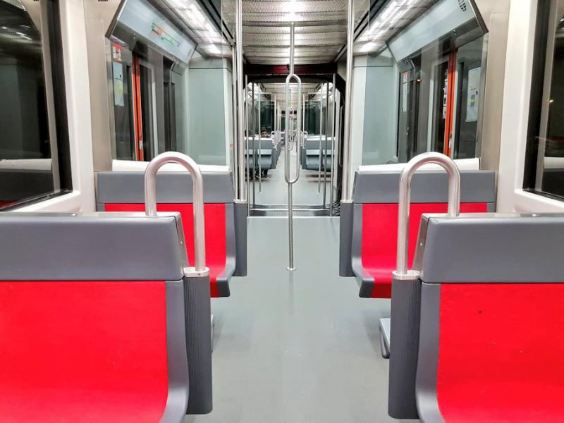 Line maps and interior pieces for Metro Bilbao