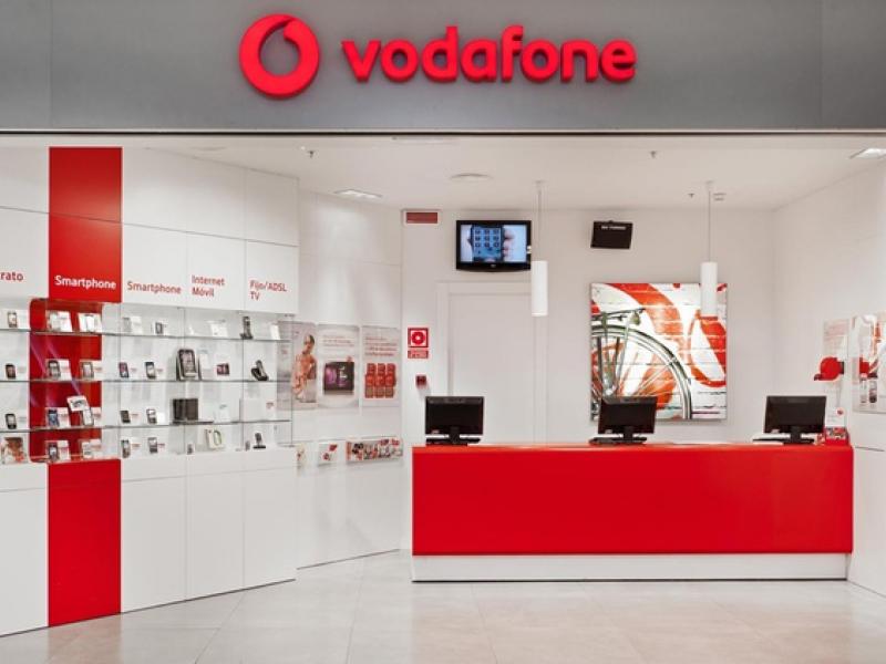 VODAFONE store counters.